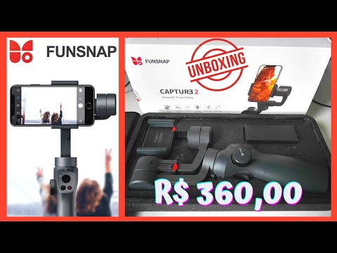 Gimbal FUNSNAP Com IA - Estabilizador Para IPhone Com Rastreador Inteligente