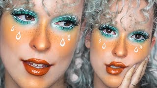 RAIN RAIN GO AWAY | Colorful Look w/ Huda Beauty Melted Shadows