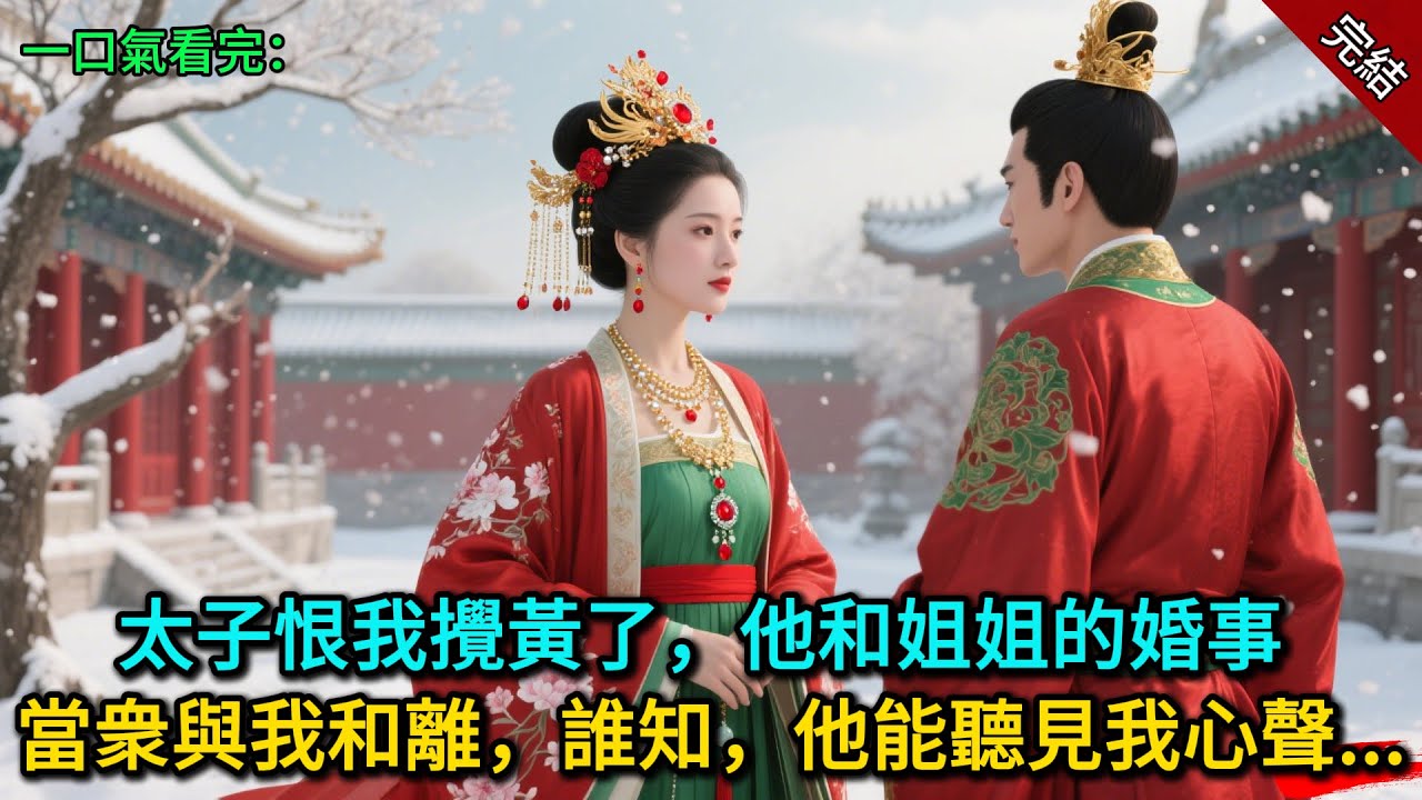 太子恨我攪黃了，他和姐姐的婚事，當衆與我和離，誰知他能聽見我心聲......