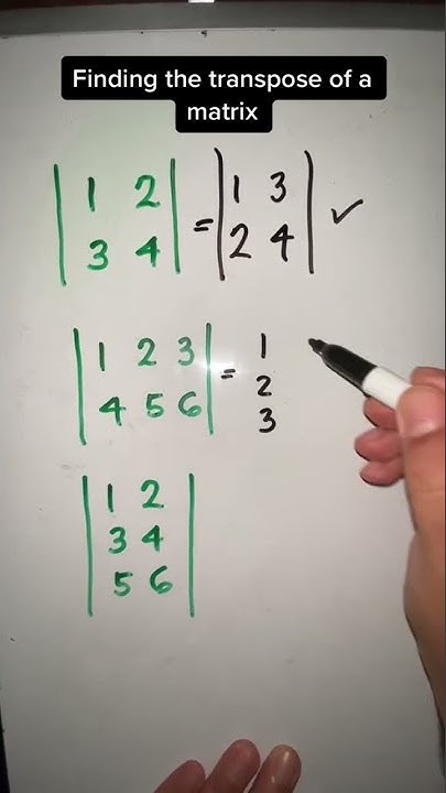 Example of how to transpose a matrix - YouTube