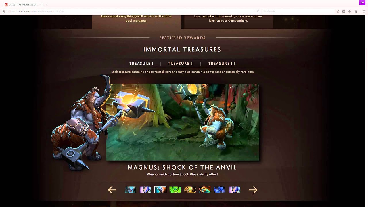Dota 2 Immortal: Shock of the Anvil (Magnus)