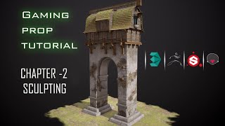 Stylized Game Asset Tutorial | Step by step  Chapter- 2 | Sculpting in Z-brush | Z-brush tutorial