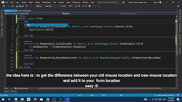 VB.NET 2019 || How to move  custom bordless form  #Easy_Code