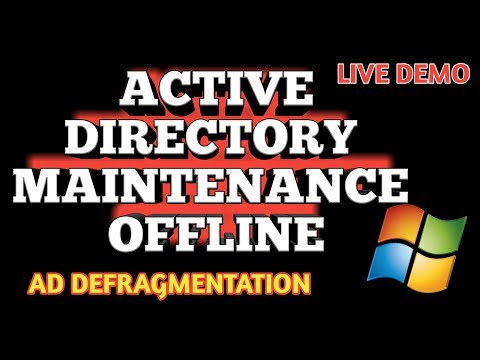 How to Active Directory offline maintenance,(offline defrag) Active directory, Live Demo