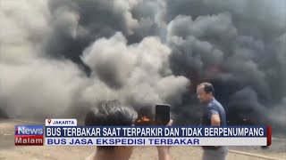 Bus Jasa Ekspedisi di Cakung Terbakar, Diduga Korsleting Listrik #iNewsMalam 13/01