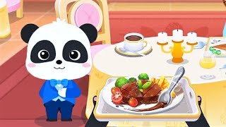 Little Panda's World Recipes - Learn How To Cook In a French Restaurant - Babybus Game Video screenshot 5