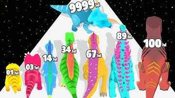 Dinosaur Run Dino Evolution 3D - Level Up Dinosaur Max Level Gameplay