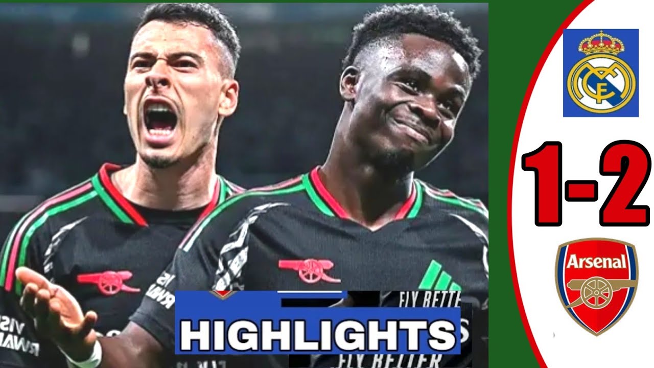 Real Madrid 1-2 Arsenal || All GOALS and HIGHLIGHTS 