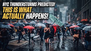 NYC Thunderstorm - The Calm Before the Storm Incoming.Commuters caught ⚡🌩️🗽🇺🇸