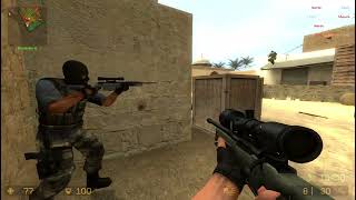Counter Strike Source Dust 1 Bots #56 Only Sniper Rifles