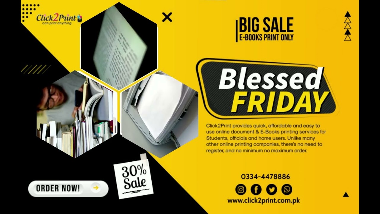 Click2Print Get 30% off Sale on E-Books printing.