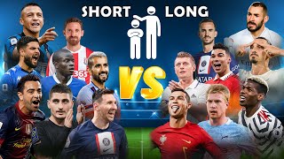 Short Footballers 🆚 Long Footballers 😮🔥 (Ronaldo, Messi, De Bruyne, Xavi, Pogba) 🔥