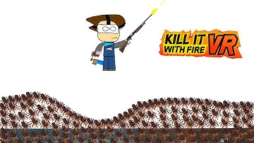 Kid with Arachnophobia plays Kill It With Fire VR - Part 1