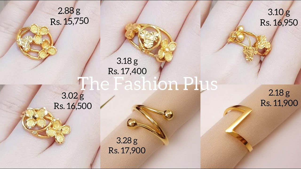 latest daily wear 🥰gold rings collection😍best light weight gold finger rings  designs🤩 - YouTube