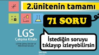 Lgs Çalışma Kitabı Çözümleri 2.Ünite Lgs Çalışma Kitabı Matematik 2.Ünite Çözümleri
