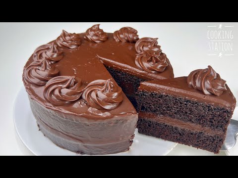 Moist CHOCOLATE CAKE With Cocoa Powder Recipes  Homemade Chocolate Frosting  No Chocolate