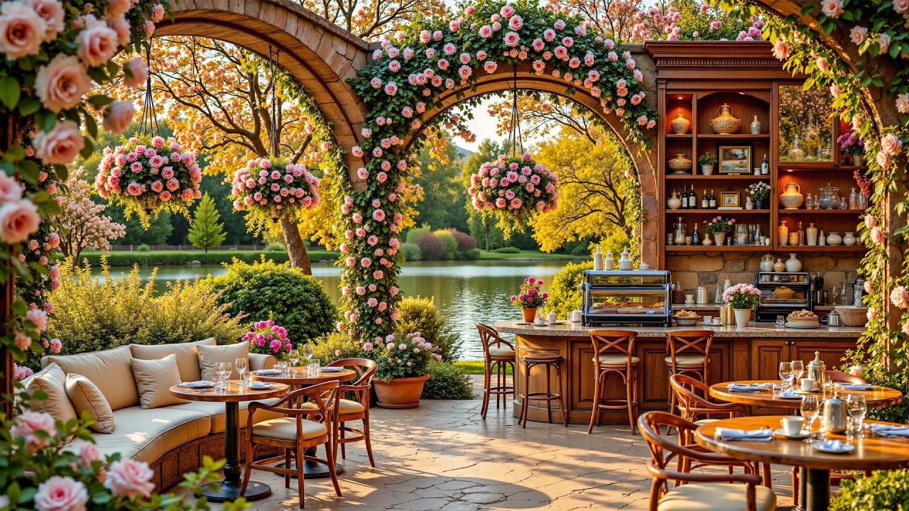 Floral Garden Coffee Jazz 🌸 Light Ballad Jazz Music to Brighten Your Day