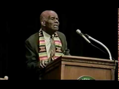 Still frame from the recording: Dr. John Henrik Clarke - Cleveland State University, 1993