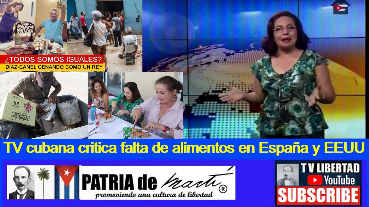 TV cubana critica falta de alimentos en España y EEUU - YouTube