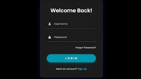 Simple Login Form UI Design using HTML, CSS & JavaScript 2025 | Modern Login Page for Beginners