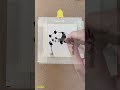 Panda miniatura de acuarela en 3 min/迷你水墨画熊猫 3 分钟/Mini Ink Painting Panda for 3 min
