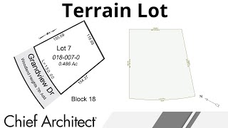 Tracing a Terrain Lot Image to Create a Site Plan or Terrain Perimeter