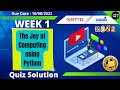 NPTEL The Joy of Computing using Python Week 1 Quiz Assignment Solutions | July 2022 | IIT Ropar