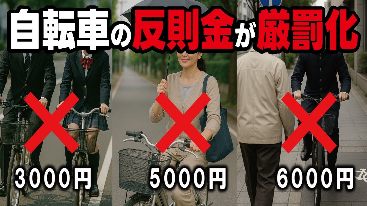 【道路交通法】2026年4月から自転車の反則金が取られます！守れている人が皆無で違反青切符の大量生産が始まります。