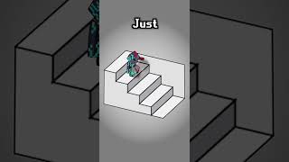 STAIRS ILLUSION|| Minecraft animation || #shorts #loop