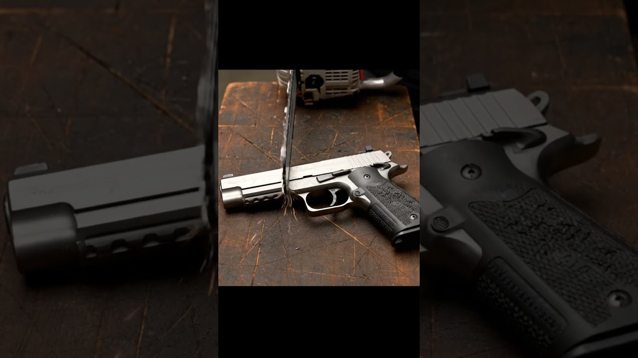 ASMR Cutting a Desert Eagle | Satisfying Metallic Crush Visuals in 4K