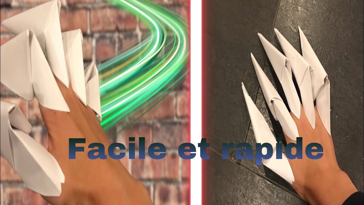 [tuto origami] des griffes en papier facile et rapide YouTube