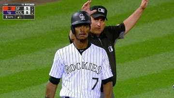 SF@COL: Tapia reaches third, CarGo scores on error