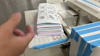UCHIDA EZF-200摺紙機，三張、一張混摺，多張摺紙- YouTube