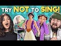 College Kids React To Try Not To Sing Along Challenge (Disney Edition)