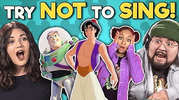 College Kids React To Try Not To Sing Along Challenge (Disney Edition)