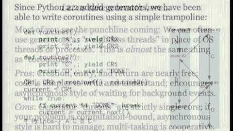 Coroutines, event loops, and the history of Python generators