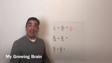 Adding Fractions with Like Denominators / My Growing Brain