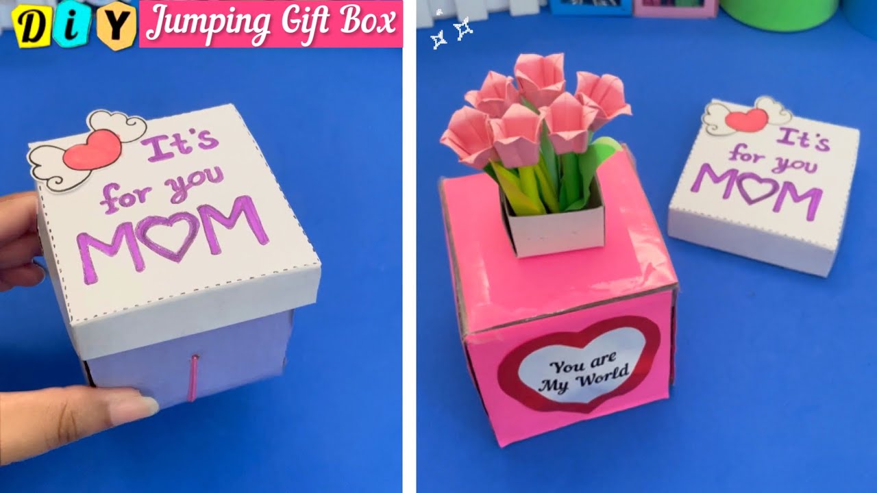 Best diy Mother's Day gift idea 2023 / jumping gift box making / paper  craft / mothers day crafts - YouTube