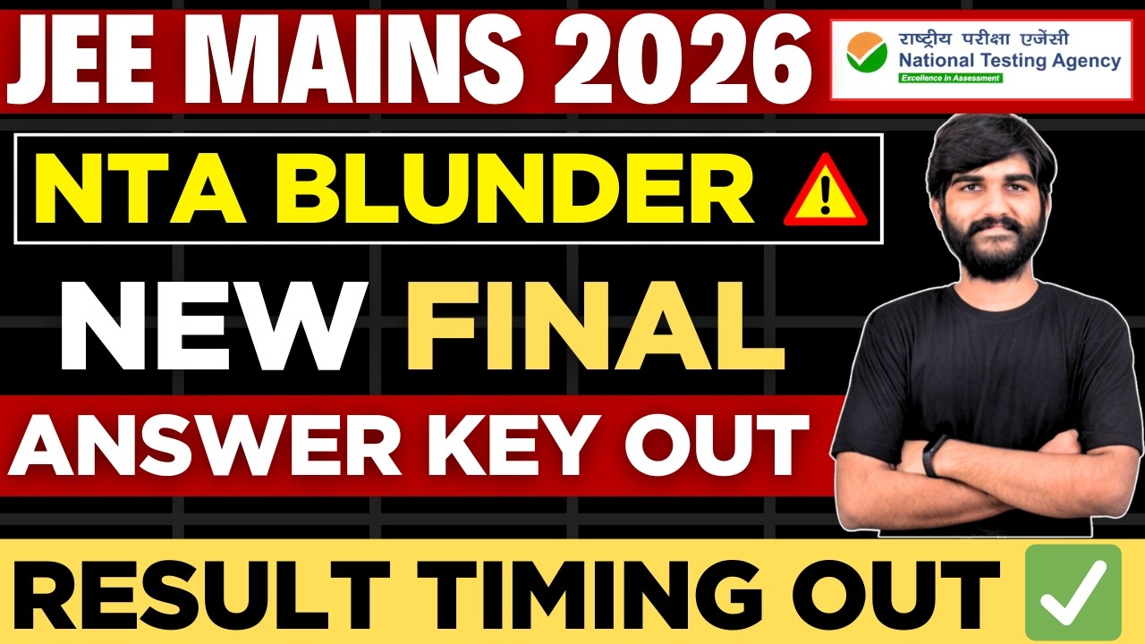NEW Final Answer Key OUT😳 Result Shocking Changes JEE Main 2026 | JEE ...