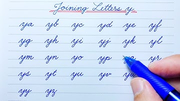 Cursive writing joining small letters y | Cursive writing a to z | abcd | Cursive handwriting abcd