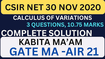 CSIR NET 30 NOVEMBER 2020 COV COMPLETE SOLUTION
