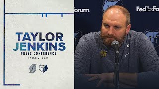 Coach Taylor Jenkins Press Conference | Trail Blazers vs. Grizzlies