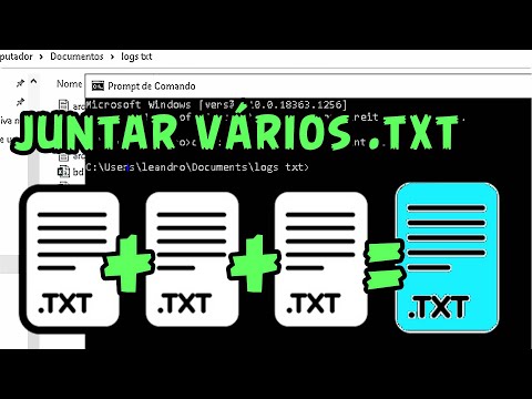 Vídeo: Como Combinar Arquivos De Texto