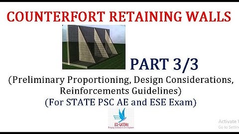 Counterfort  Retaining Wall|RCC|Design Concepts|Detailing of Reinforcement|Part-3/3|IESGATEWiz