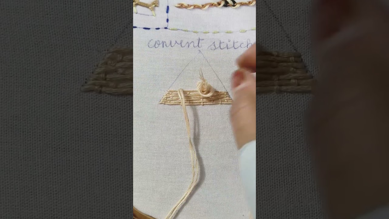 Convent stitch,✨ couching stitch family, ⭐Hand Made ⭐ Hand embroidery stitches tutorial 🪡⭐#craft ✨⭐✨