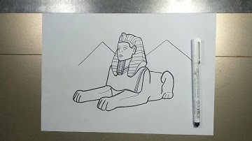 How to draw THE GREAT SPHINX step by step