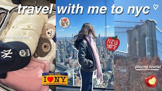 I WENT TO NYC | pack with me, travel days, playing tourist 🗽🍎🚕