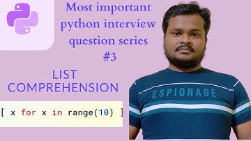 List comprehension python// Python tutorial// Python interview questions #python #interview