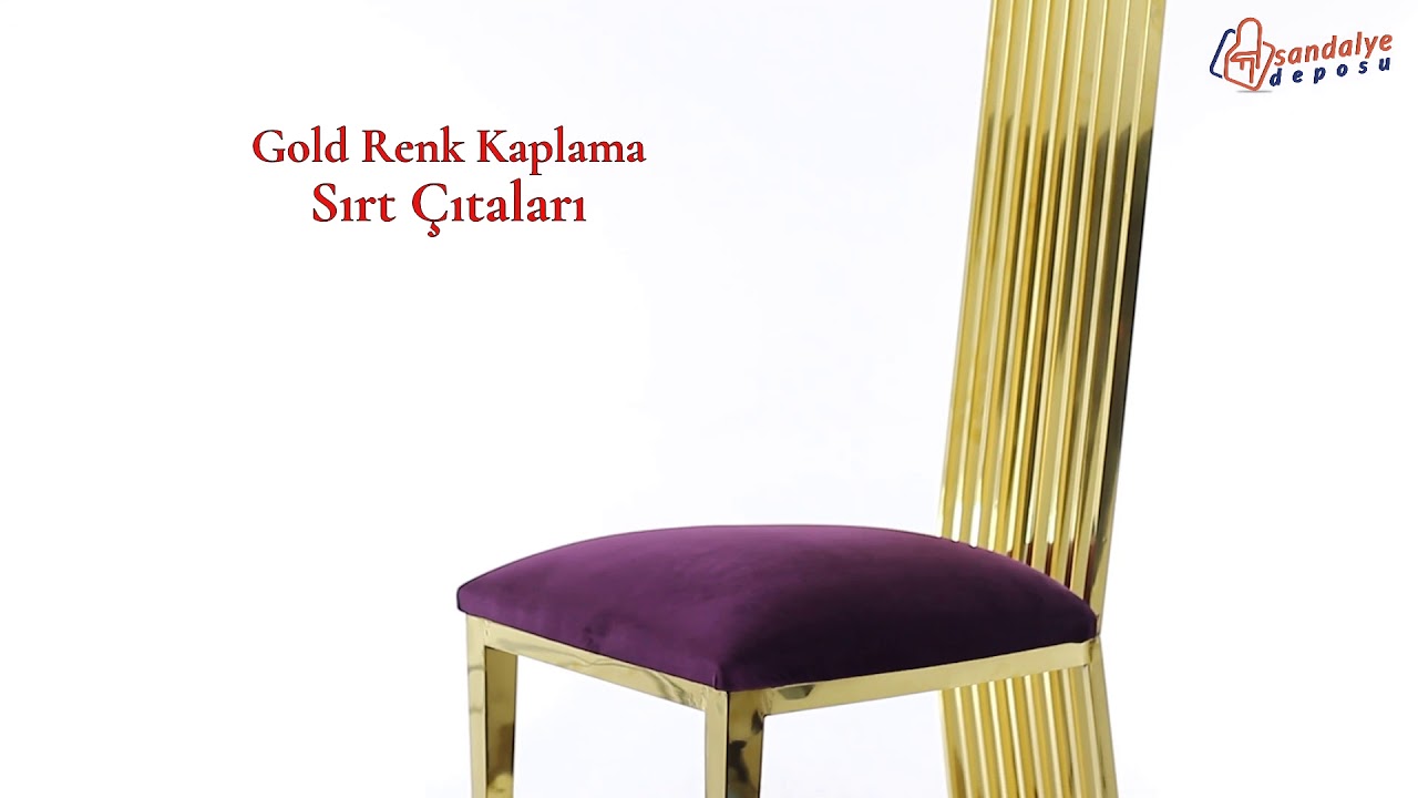 Paslanmaz Sandalye Gold Cıtalı