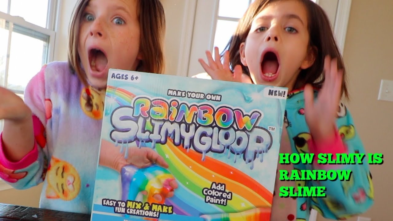 MAKE YOUR OWN RAINBOW SLIMYGLOOP REVIEW - YouTube